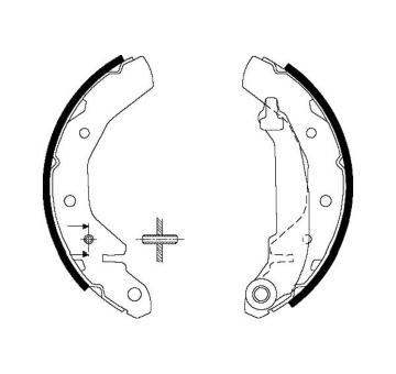 Sada brzdových čelistí KAVO PARTS KBS-1407