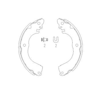 Sada brzdových čeľustí KAVO PARTS KBS-7416