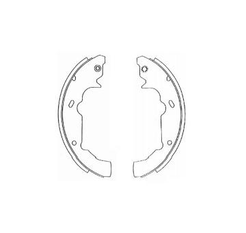 Sada brzdových čelistí KAVO PARTS KBS-7436