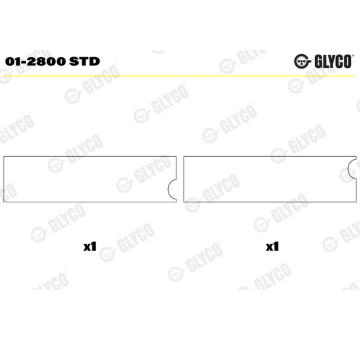 Ojničné lożisko GLYCO 01-2800 STD