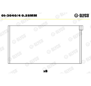 ojnicni lozisko GLYCO 01-3040/4 0.25mm