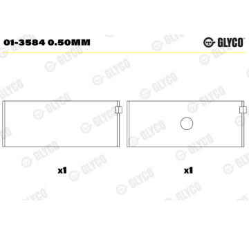 ojnicni lozisko GLYCO 01-3584 0.50mm