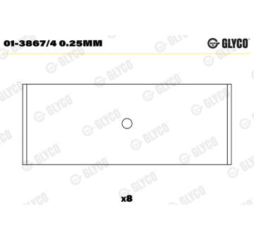Ojničné lożisko GLYCO 01-3867/4 0.25mm