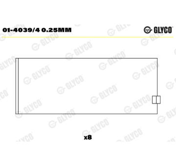 ojnicni lozisko GLYCO 01-4039/4 0.25mm