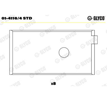 Ojniční ložisko GLYCO 01-4116/4 STD