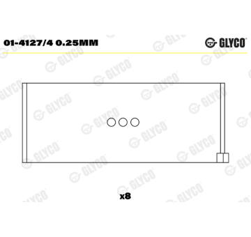 ojnicni lozisko GLYCO 01-4127/4 0.25mm