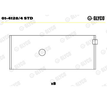 Ojničné lożisko GLYCO 01-4128/4 STD