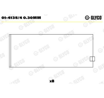 Ojniční ložisko GLYCO 01-4135/4 0.30mm