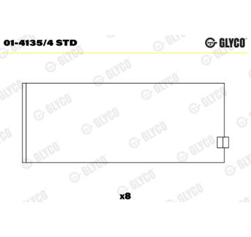 Ojniční ložisko GLYCO 01-4135/4 STD