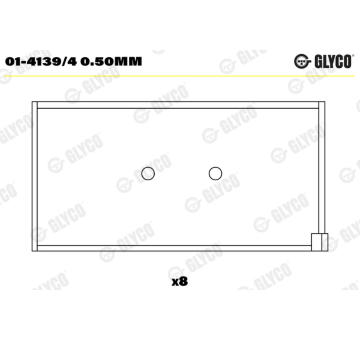 ojnicni lozisko GLYCO 01-4139/4 0.50mm