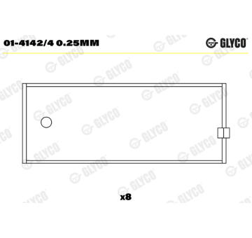 Ojniční ložisko GLYCO 01-4142/4 0.25mm