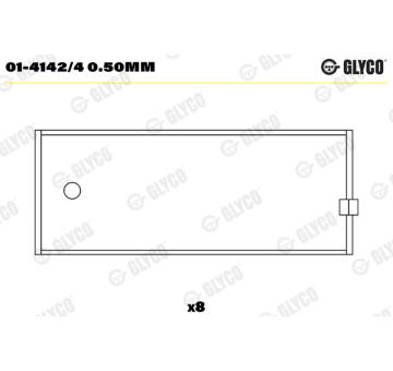 Ojniční ložisko GLYCO 01-4142/4 0.50mm