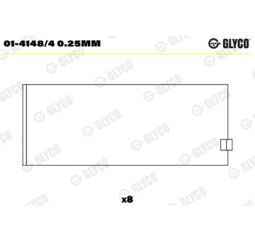 ojnicni lozisko GLYCO 01-4148/4 0.25mm