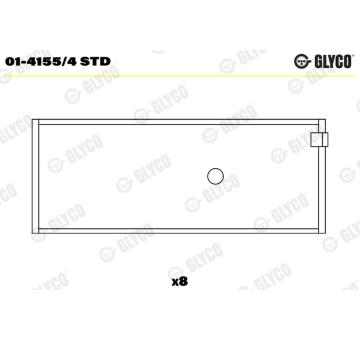 Ojniční ložisko GLYCO 01-4155/4 STD