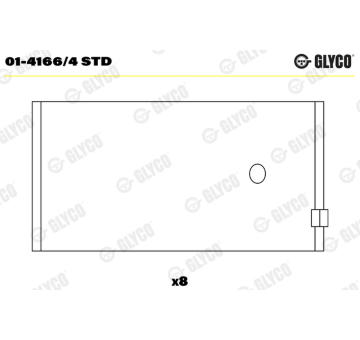 Ojniční ložisko GLYCO 01-4166/4 STD