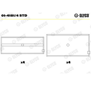 Ojniční ložisko GLYCO 01-4181/4 STD