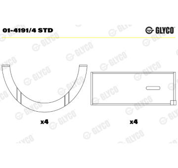 Ojniční ložisko GLYCO 01-4191/4 STD