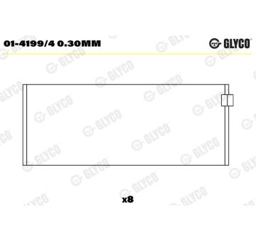 Ojničné lożisko GLYCO 01-4199/4 0.30mm