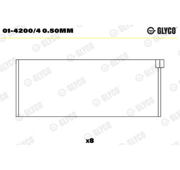 Ojniční ložisko GLYCO 01-4200/4 0.50mm