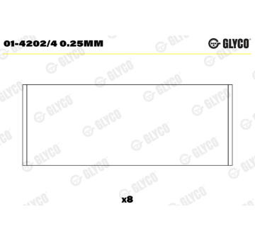 ojnicni lozisko GLYCO 01-4202/4 0.25mm