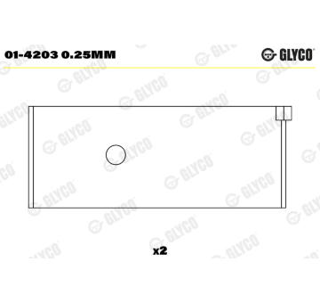 Ojniční ložisko GLYCO 01-4203 0.25mm