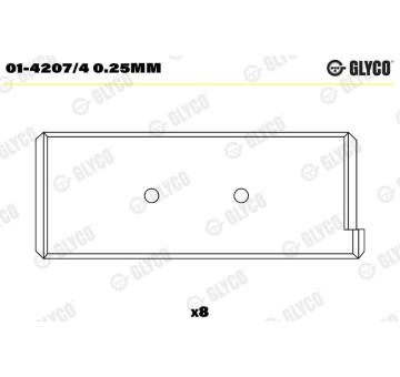 Ojniční ložisko GLYCO 01-4207/4 0.25mm