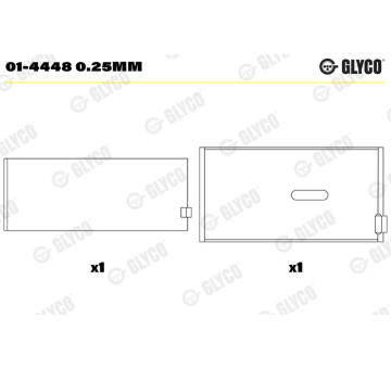 ojnicni lozisko GLYCO 01-4448 0.25mm