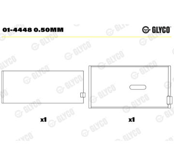 Ojniční ložisko GLYCO 01-4448 0.50mm