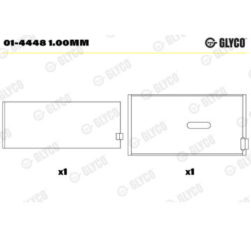 Ojniční ložisko GLYCO 01-4448 1.00mm