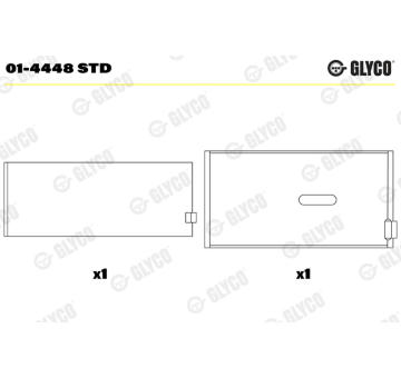 Ojniční ložisko GLYCO 01-4448 STD