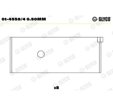 Ojniční ložisko GLYCO 01-4558/4 0.50mm