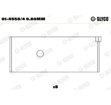 ojnicni lozisko GLYCO 01-4558/4 0.80mm