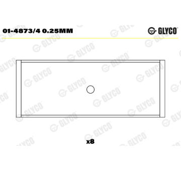 Ojniční ložisko GLYCO 01-4873/4 0.25MM