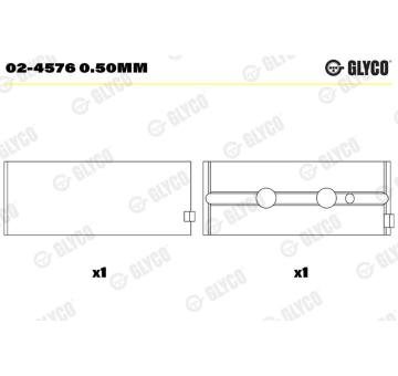 Loziska klikove hridele GLYCO 02-4576 0.50mm