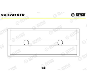 Lozisko vackoveho hridele GLYCO 03-4727 STD
