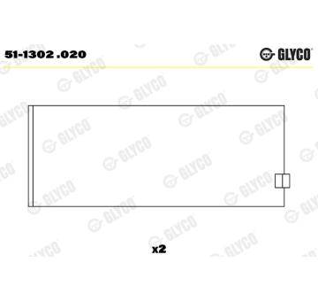 Ojničné lożisko GLYCO 51-1302 .020