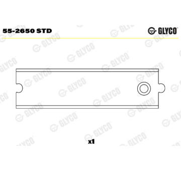 Loziskove pouzdro, ojnice GLYCO 55-2650 STD