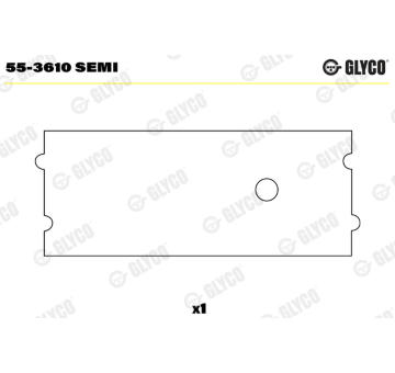 Lożiskové puzdro ojnice GLYCO 55-3610 SEMI