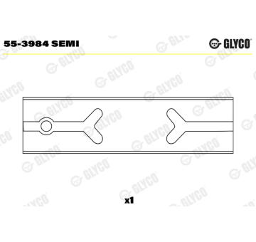 Loziskove pouzdro, ojnice GLYCO 55-3984 SEMI