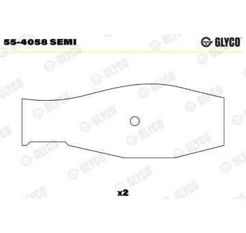 Loziskove pouzdro, ojnice GLYCO 55-4058 SEMI