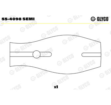 Lożiskové puzdro ojnice GLYCO 55-4098 SEMI