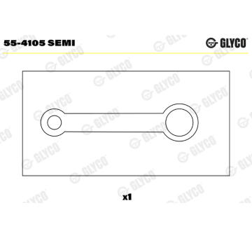 Loziskove pouzdro, ojnice GLYCO 55-4105 SEMI