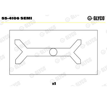 Lożiskové puzdro ojnice GLYCO 55-4106 SEMI