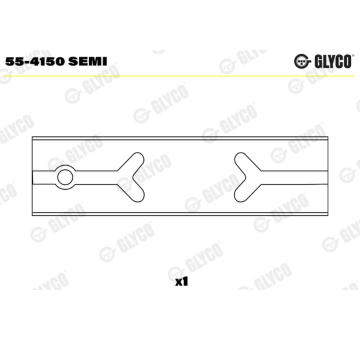 Ložiskové pouzdro, ojnice GLYCO 55-4150 SEMI