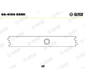 Ložiskové pouzdro, ojnice GLYCO 55-4159 SEMI