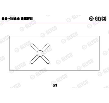 Ložiskové pouzdro, ojnice GLYCO 55-4186 SEMI