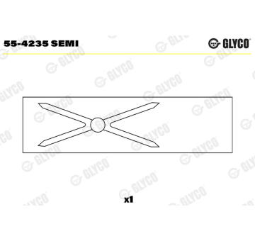 Loziskove pouzdro, ojnice GLYCO 55-4235 SEMI