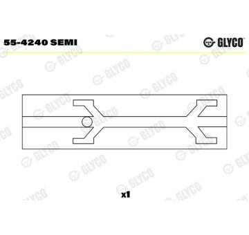 Ložiskové pouzdro, ojnice GLYCO 55-4240 SEMI