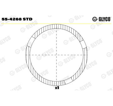 Ložiskové pouzdro, ojnice GLYCO 55-4268 STD