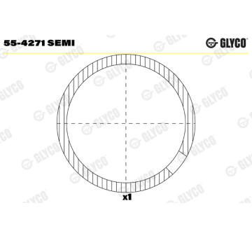 Loziskove pouzdro, ojnice GLYCO 55-4271 SEMI